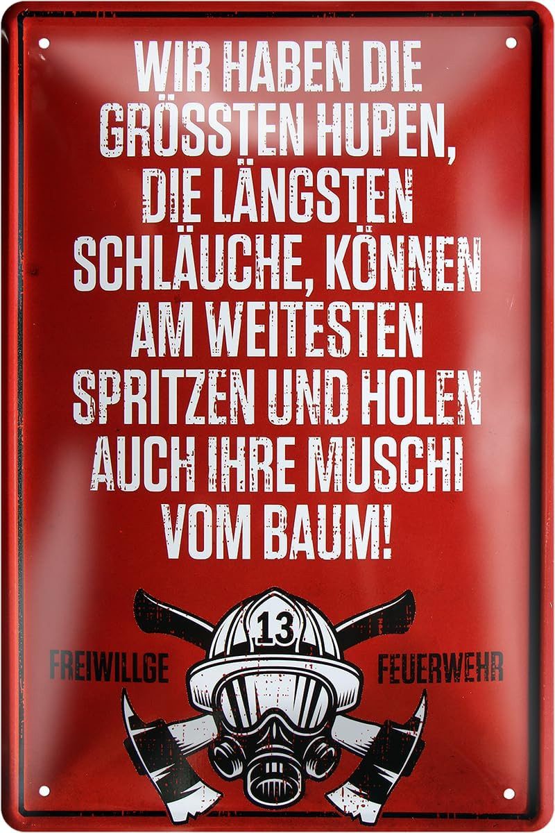 schilderkreis24 Metallschild Wir haben die größten Hupen, die längsten Schläuche, (1 St)