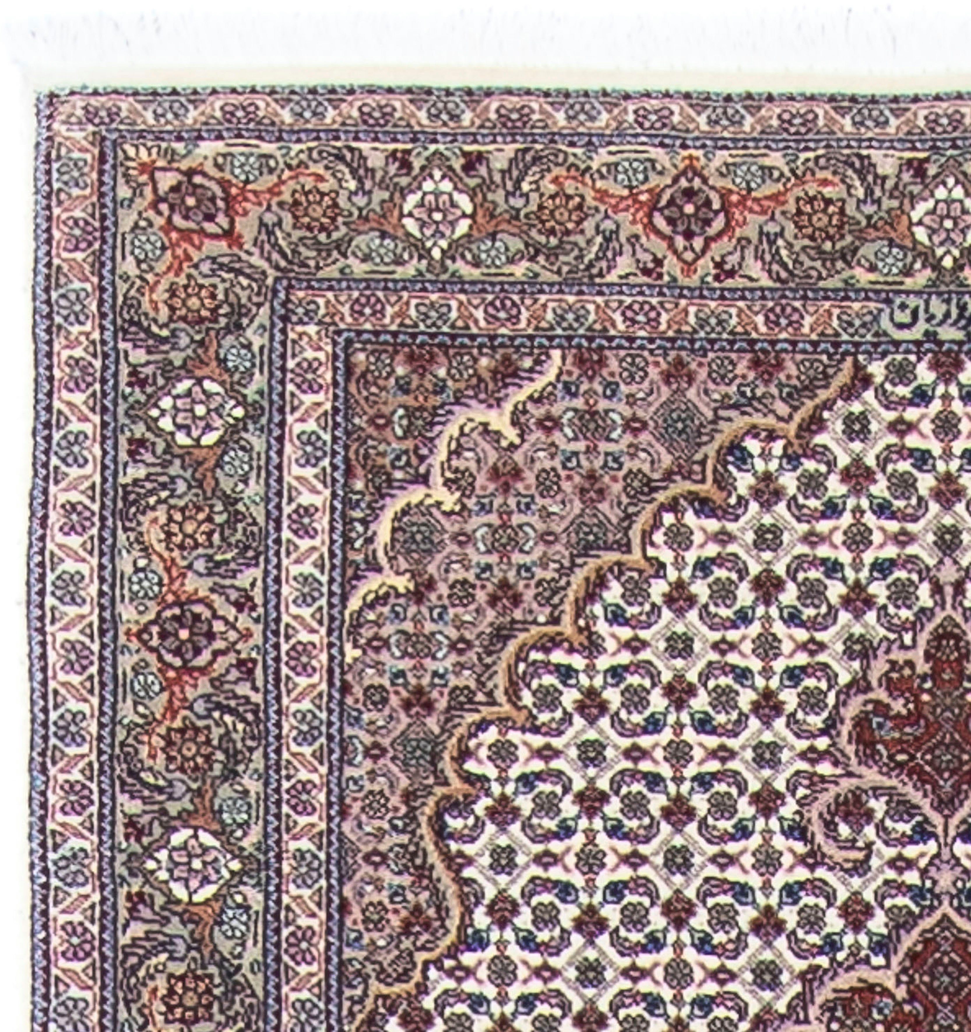 Orientteppich Perser cm mit 10 mm, Handgeknüpft, - 405 x Täbriz - - Wohnzimmer, Zertifikat Einzelstück mehrfarbig, 83 morgenland, rechteckig, Höhe