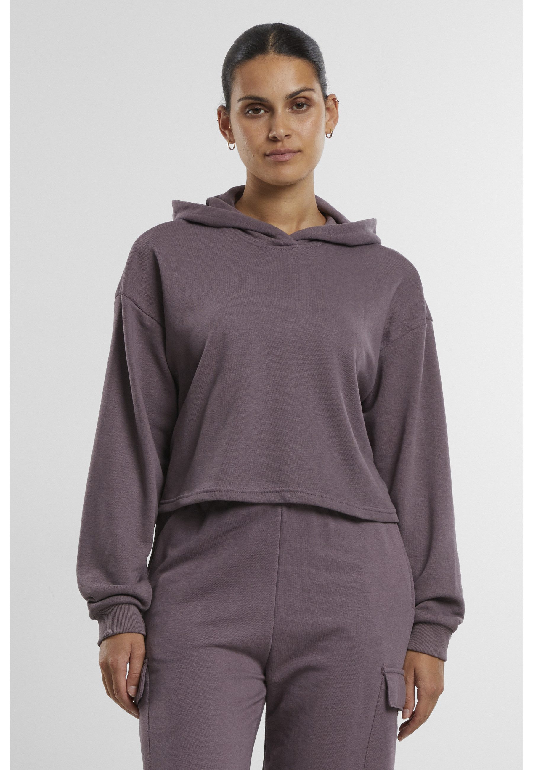 URBAN CLASSICS Kapuzensweatshirt Urban Classics Damen Ladies Oversized Cropped Light Terry Hoodie