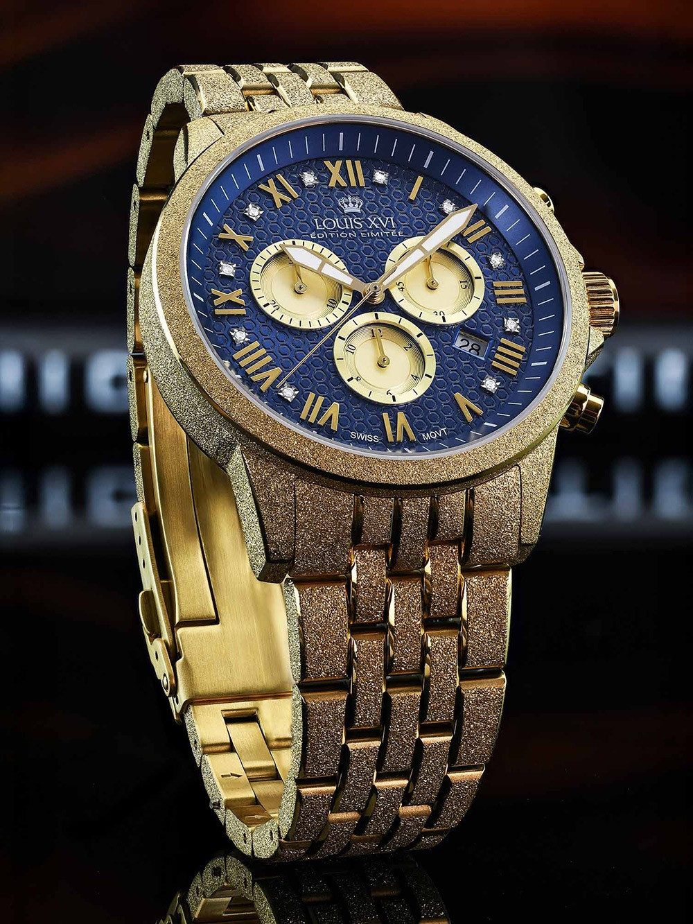 LOUIS XVI Quarzuhr Louis XVI LXVI3602 Herrenuhr Aramis Frosted 2.0 Diamond 43mm 5ATM Louis XVI LXVI3602 Herrenuhr Aramis Frosted 2.0 Diamond 43mm 5ATM