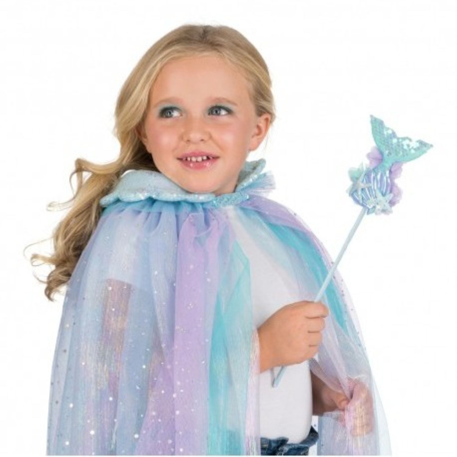 CHAKS Feen-Kostüm Meerjungfrauen-Feenstab 9x34 cm