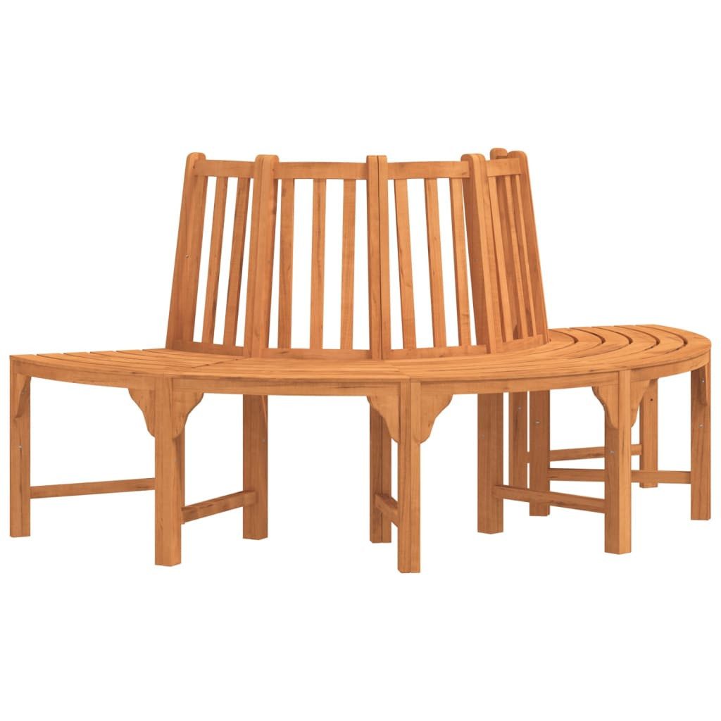 furnicato Baumbank Halbrund Ø208 cm Massivholz Eukalyptus (1St., Bei