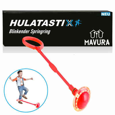 MAVURA Springseil HULATASTIX Blinkender Springring Fußkreisel LED Sprungring, Schaukelball Sprungball Springender Ball Hüpfspiel