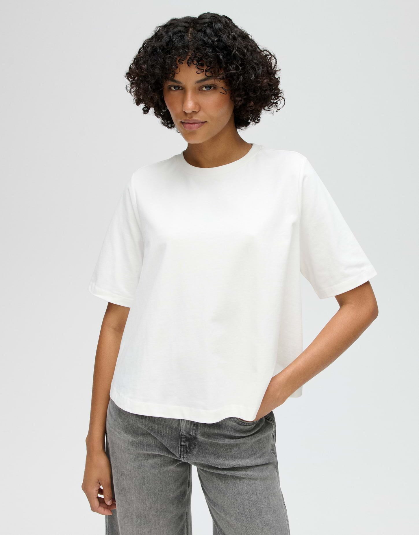 OPUS T-Shirt Sisani aus Jersey mit lockerer Passform pflegeleicht, glatter Griff, Casual