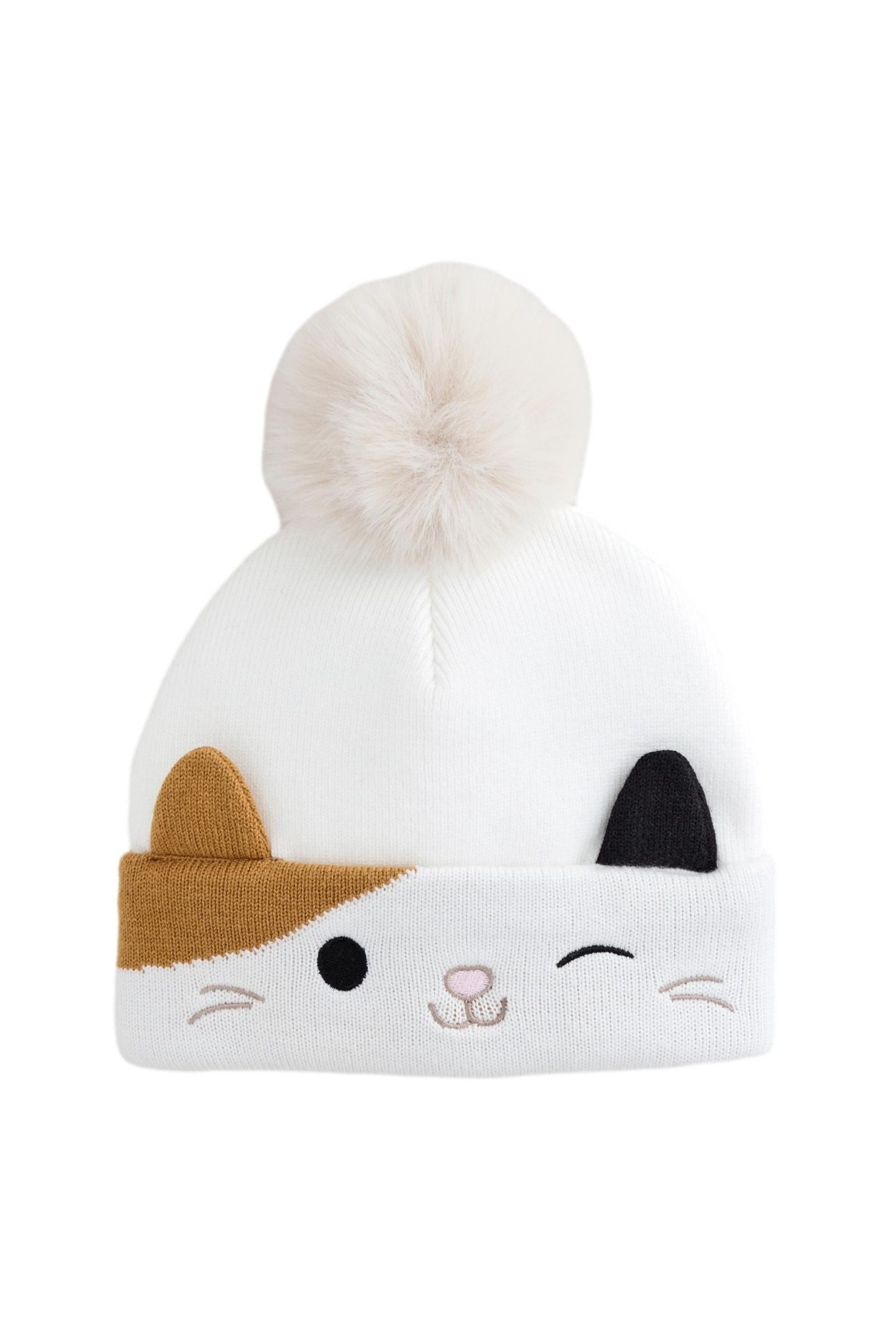 Beanie Squishmallow Bommelmütze mit Katzenmotiv