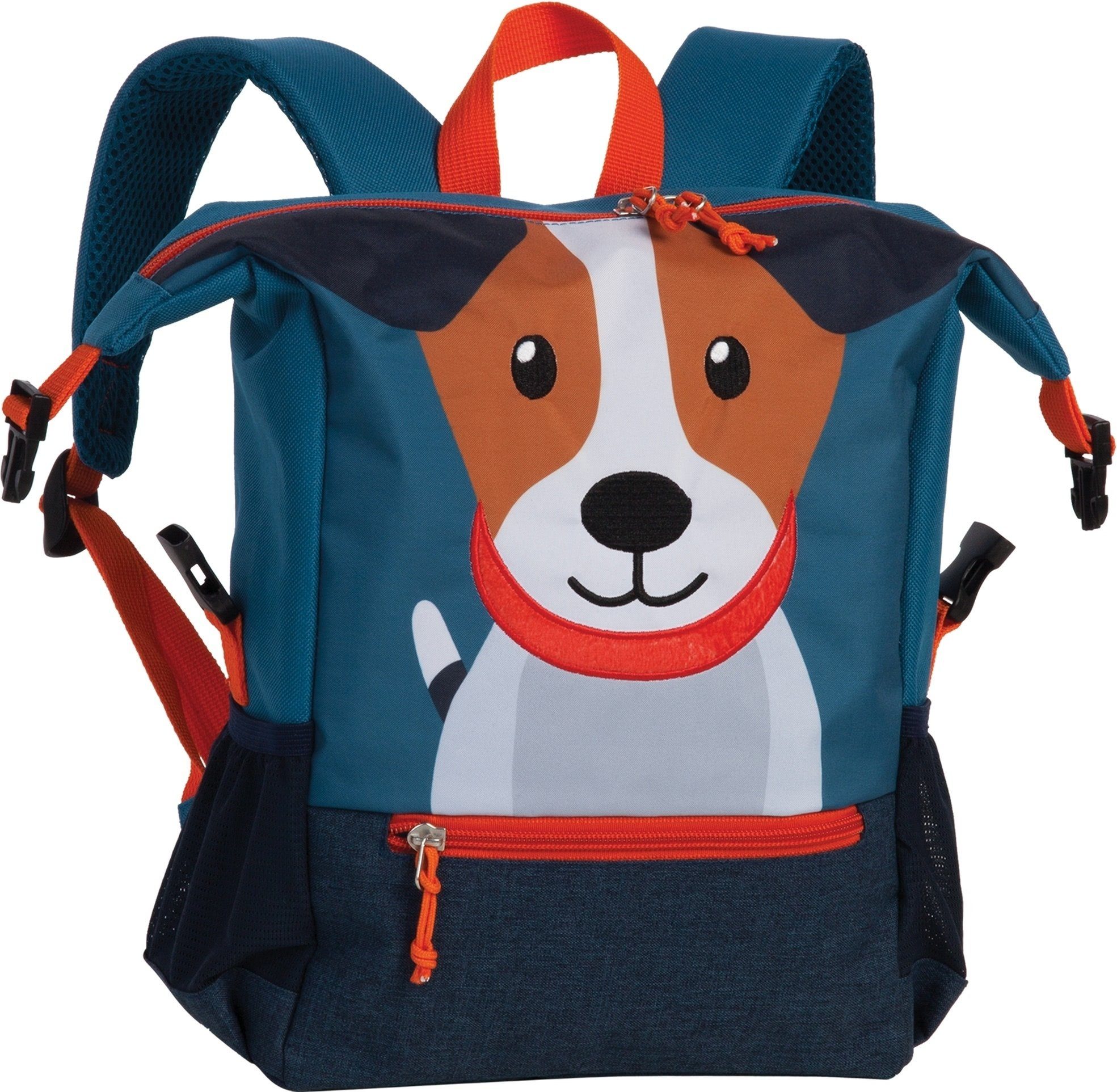 fabrizio® Freizeitrucksack Fabrizio Go Green Kinderrucksack Hund (Kinderrucksack), Kinderrucksack Polyester, recycelt, blau ca. 23cm hoch, Hund, Dog