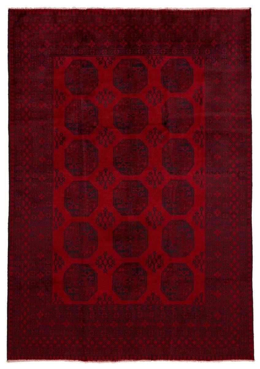 Orientteppich Afghan Akhche 200x288 Höhe: Nain Orientteppich, 6 rechteckig, Trading, mm Handgeknüpfter