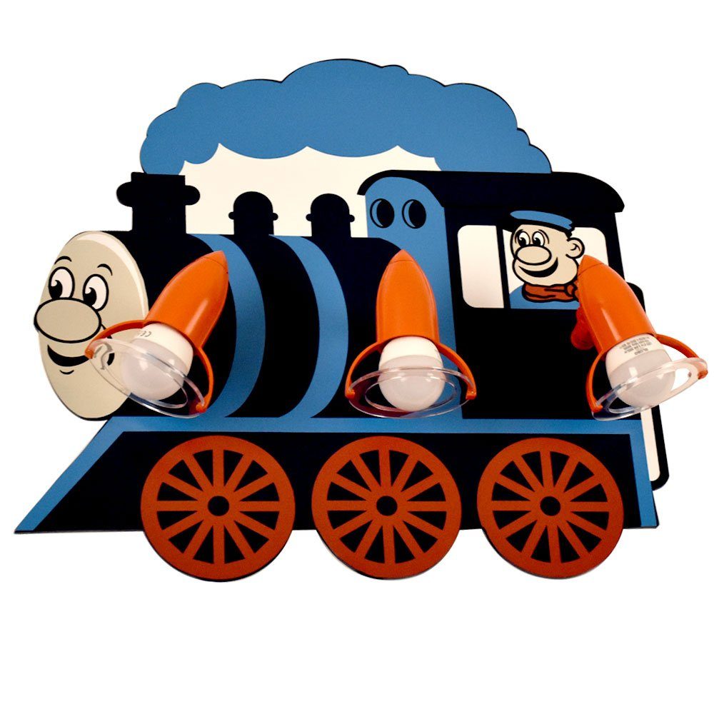 HEITRONIC Dekolicht, Leuchtmittel nicht inklusive, Kinder Zimmer Decken Leuchte Wand Beleuchtung Lokomotive Lampe