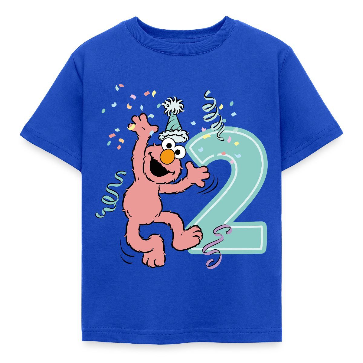 T-Shirt Sesamstraße Geburtstagdesign Mit Elmo Zwei Jahre Kinder T-Shirt