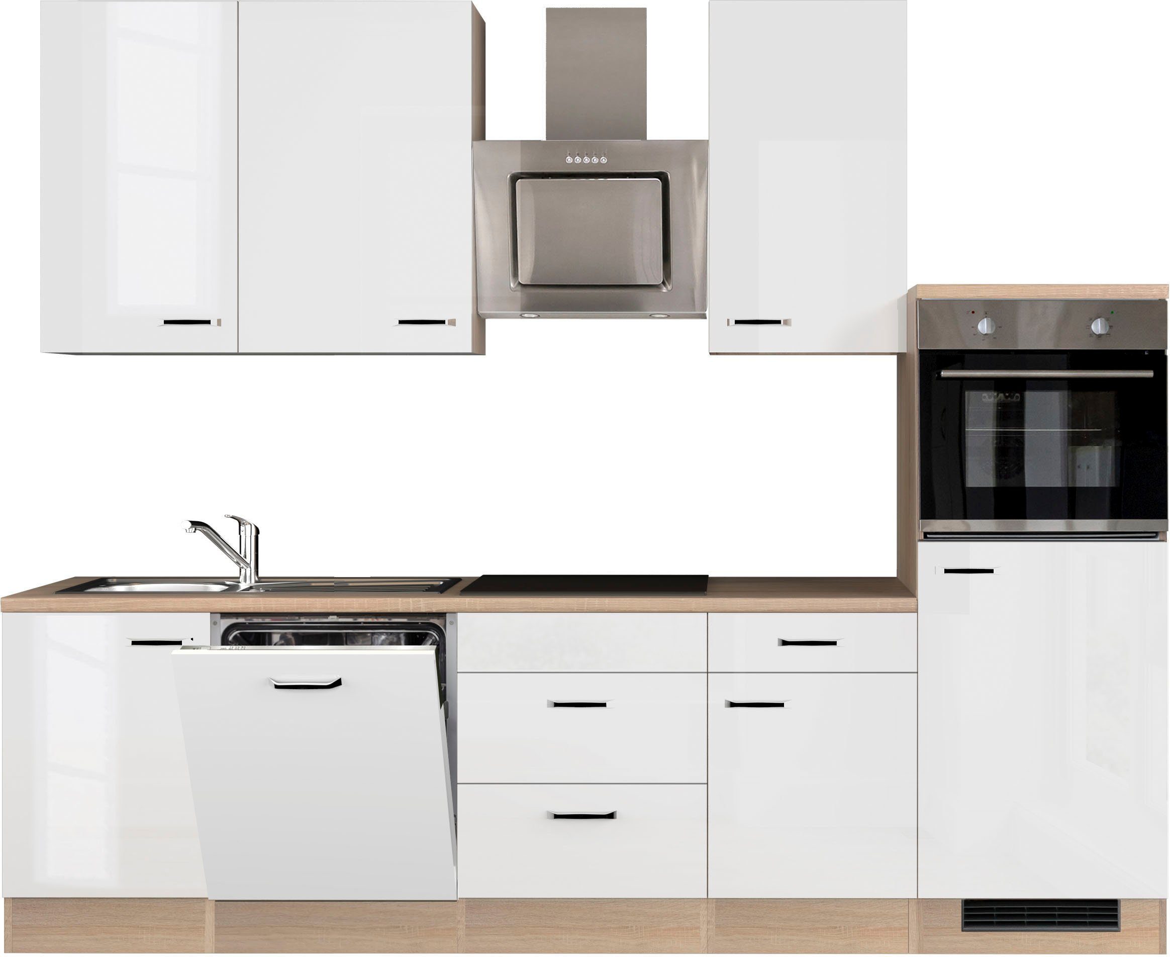 Flex-Well Küche Florenz, mit E-Geräten, Breite 280 cm, in vielen  Farbvarianten erhältlich | Unterschränke