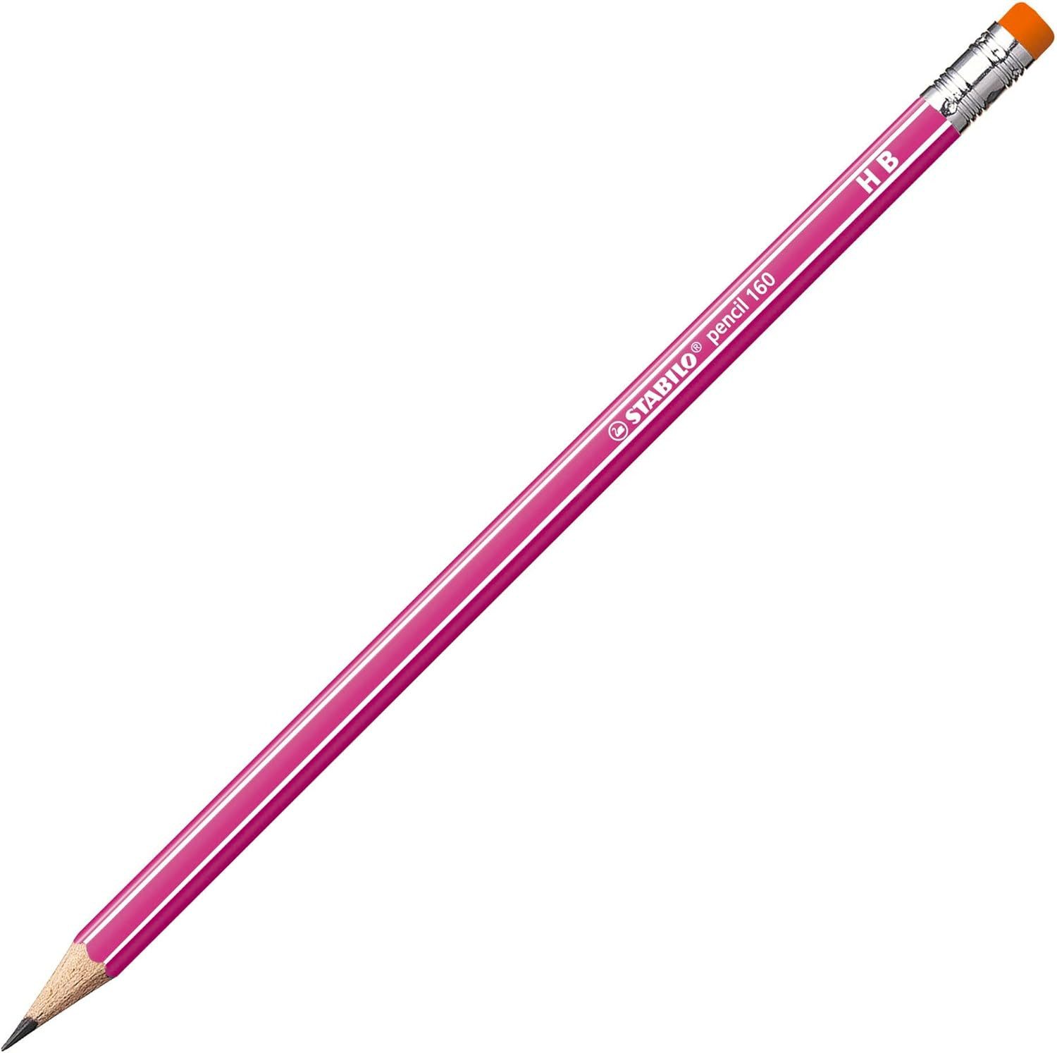 STABILO Bleistift STABILO pencil 160 Bleistift pink HB mit Radierer (2160/01)