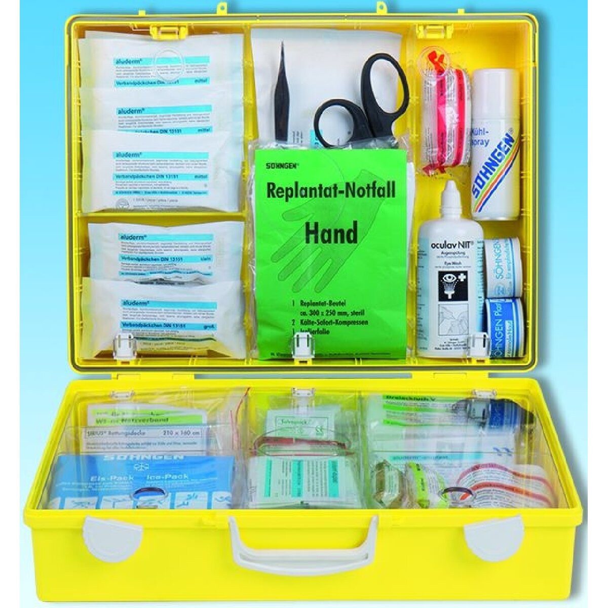 Söhngen Erste-Hilfe-Set Verbandkasten Erste-Hilfe extra + Industrie MT-CD gelb