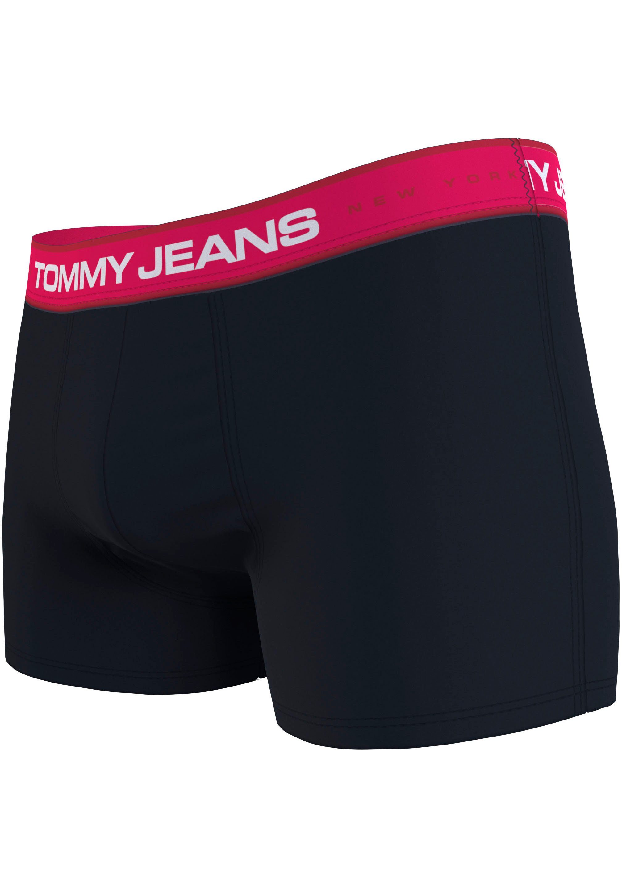 mit Sky/Ultra elastischem DIFF Underwear TRUNK Blue 3er-Pack) Hilfiger Rose/Desert Logo-Bund 3P (Packung, WB Tommy Trunk Gypsy 3-St.,