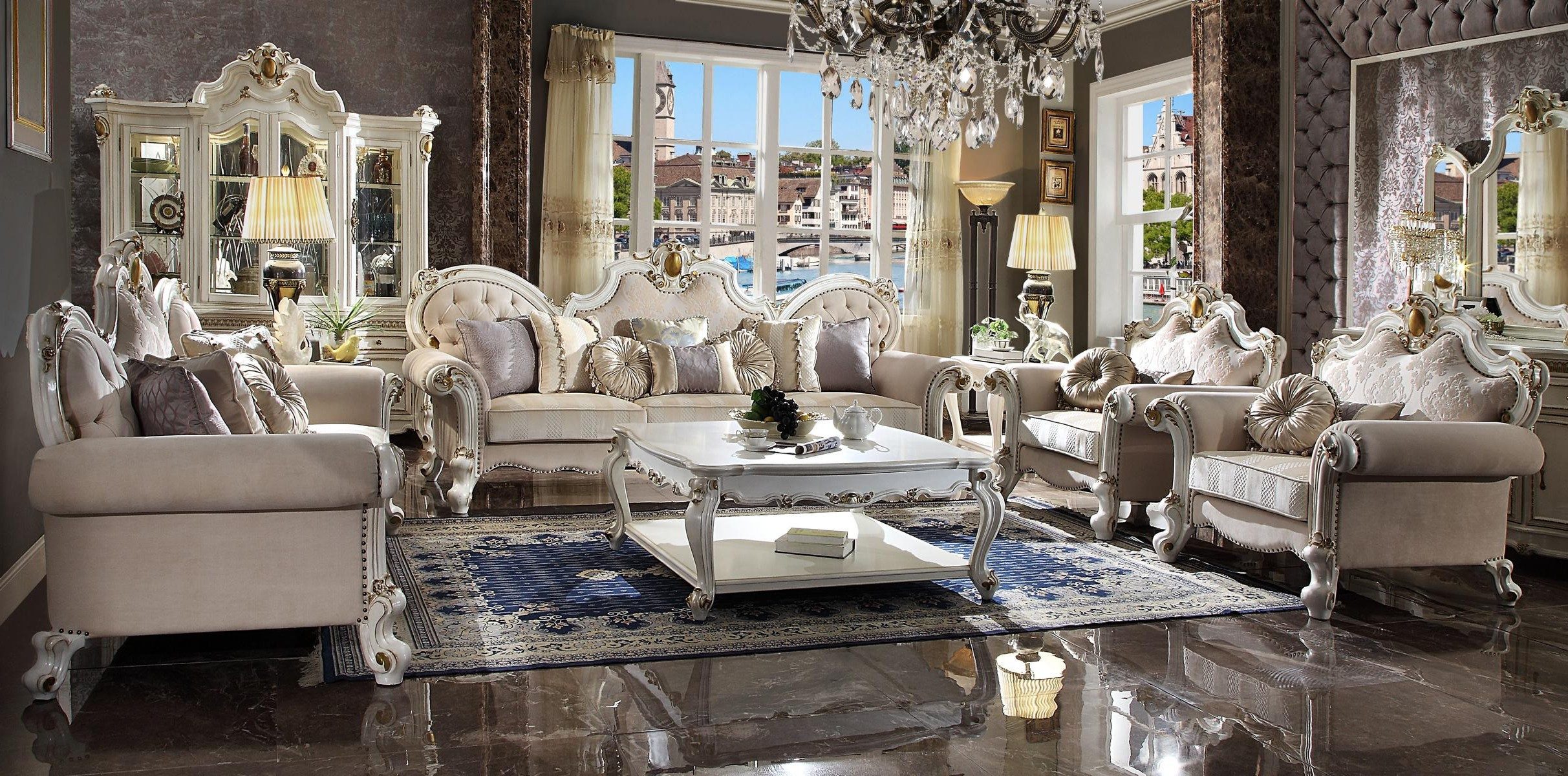 Xlmoebel Polstergarnitur Textilsofa 3+2 Sitzer Set Designersofa Couch Garnitur, (2-tlg), Made in Europa