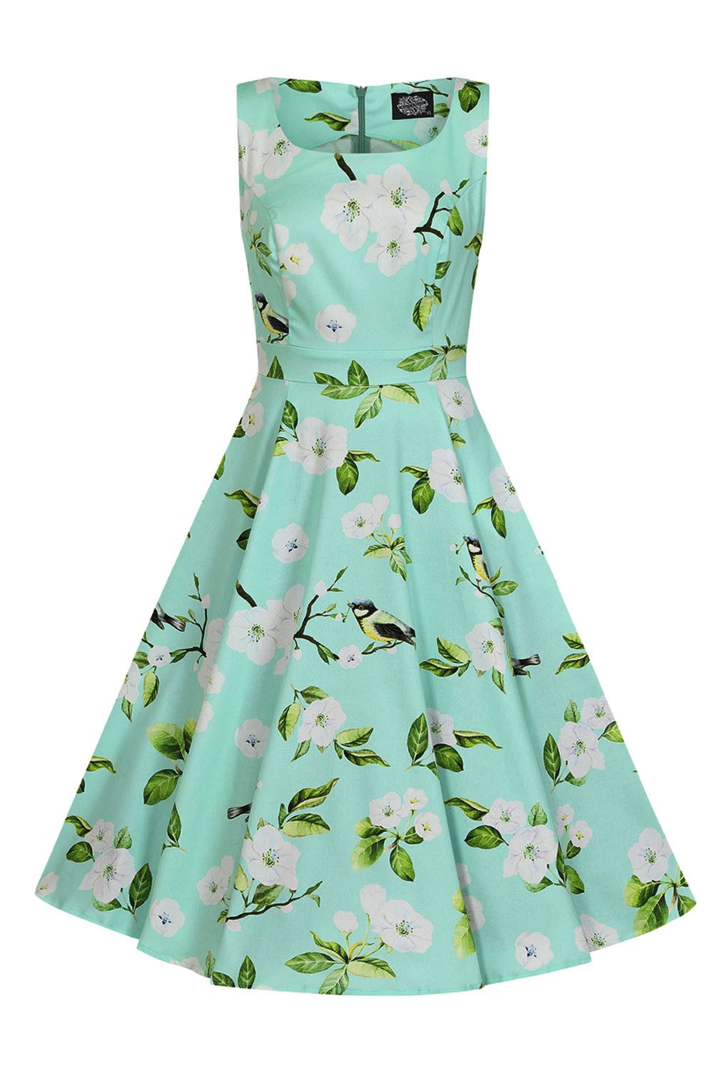 Hearts & Roses London A-Linien-Kleid Andrea Floral Swing Dress Rockabella Vintage Retro