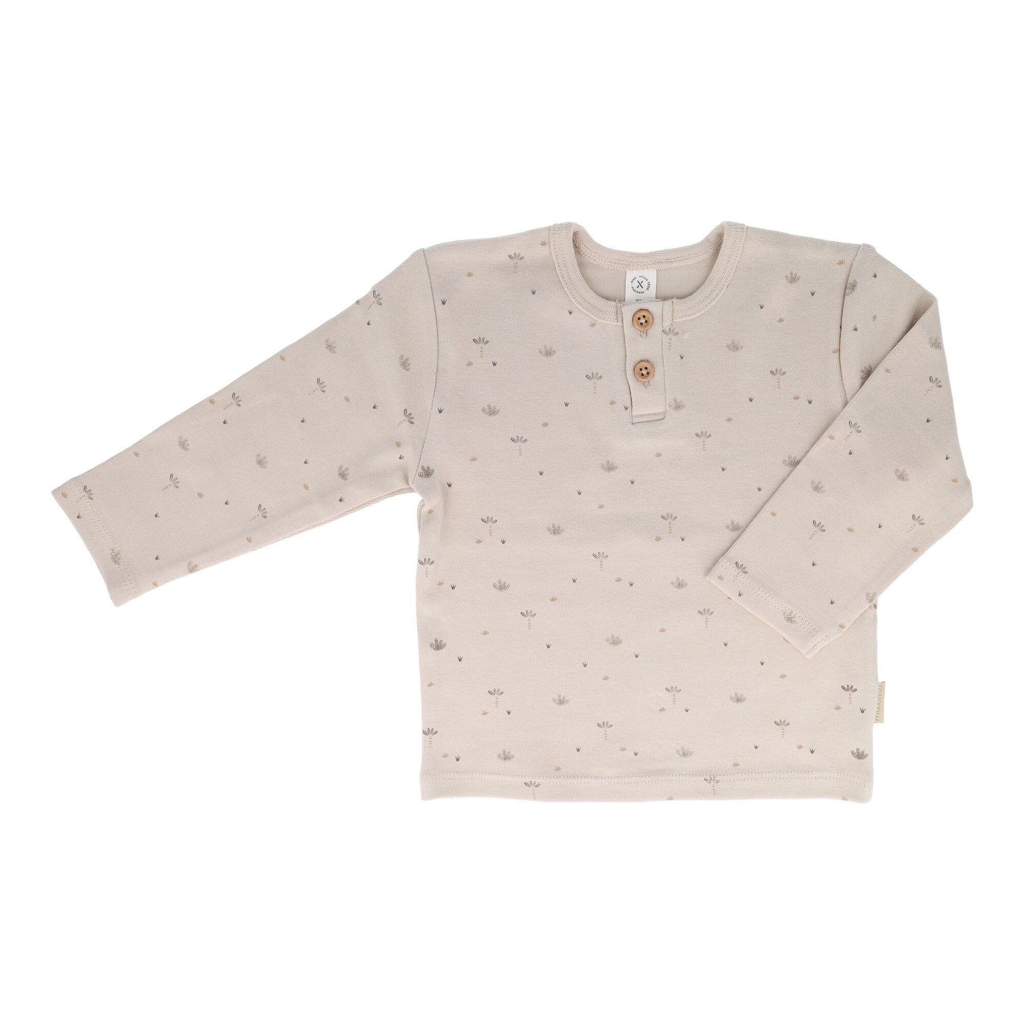 MAXIMO T-Shirt BABY BOY-Shirt, AOP Dschungelblätter, Langarm, Knopfpatte (1-tlg)