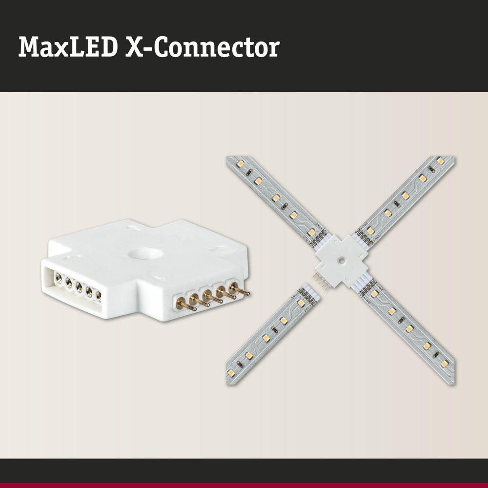 Paulmann LED Stripe MaxLED X-Verbinder LED 1-flammig, Streifen Weiß
