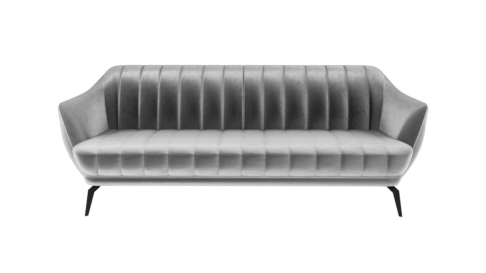 Siblo 3-Sitzer Elegantes Dreisitzer Sofa Fore 3 - Modernes Sofa - Ausklappbares Sofa - 3-Sitzer Sofa Grau