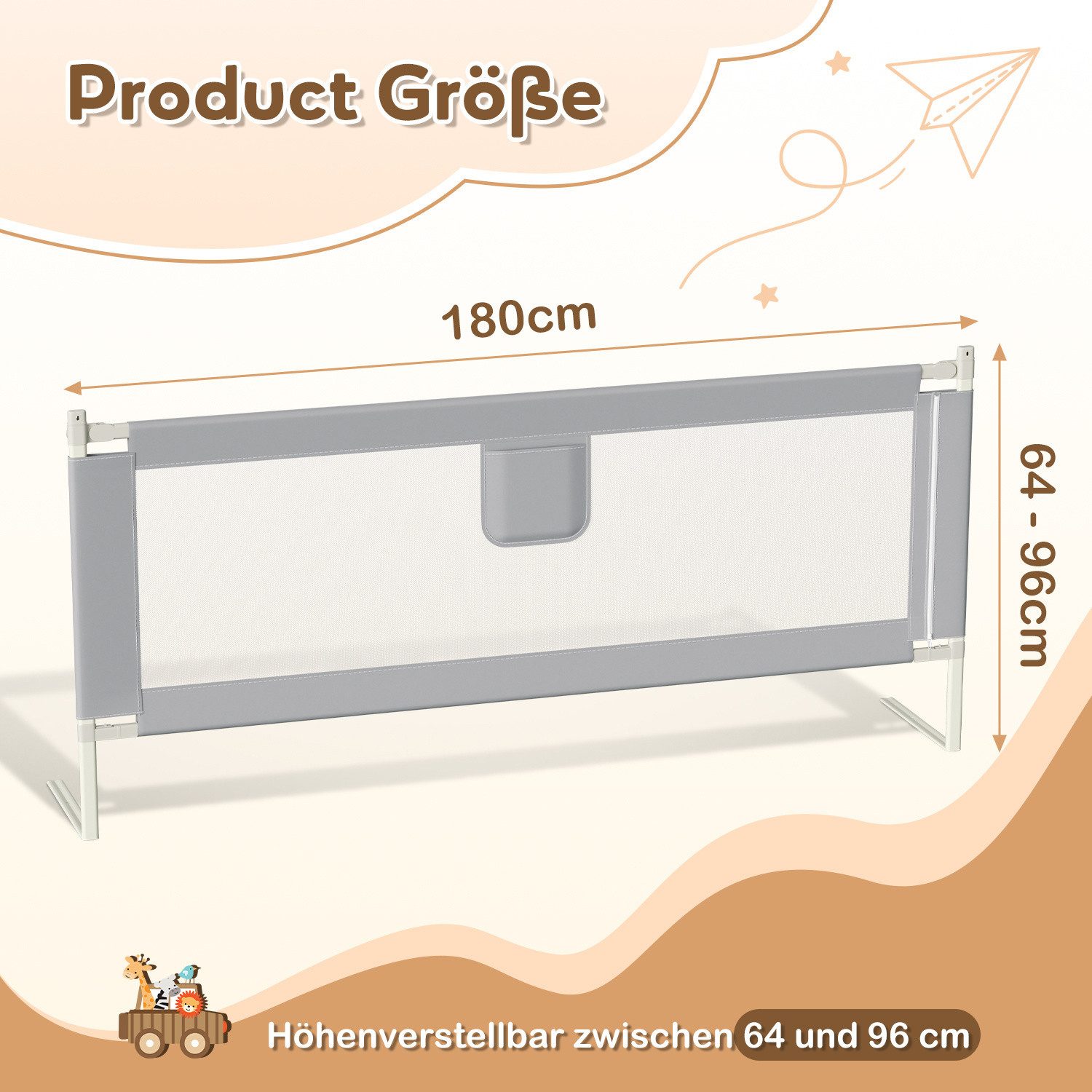 Clanmacy Bettschutzgitter Bettschutzgitter Bettgitter Kinderbettgitter Bett günstig online kaufen