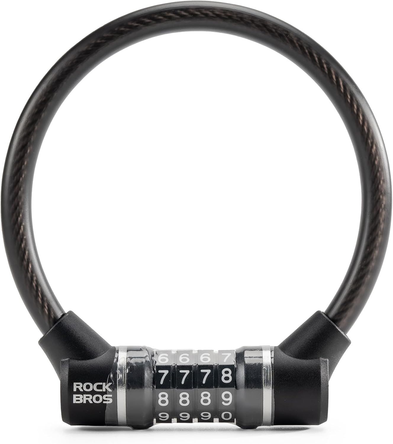ROCKBROS Faltschloss Kabelschloss mit Zahlencode 11,62 mm für Fahrräder