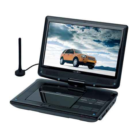 Reflexion DVD1017 Portabler DVD-Player (DVB-T2 HD Tuner, Fernbedienung, 12V Adapter, HDMI, USB, 230V Netztei)