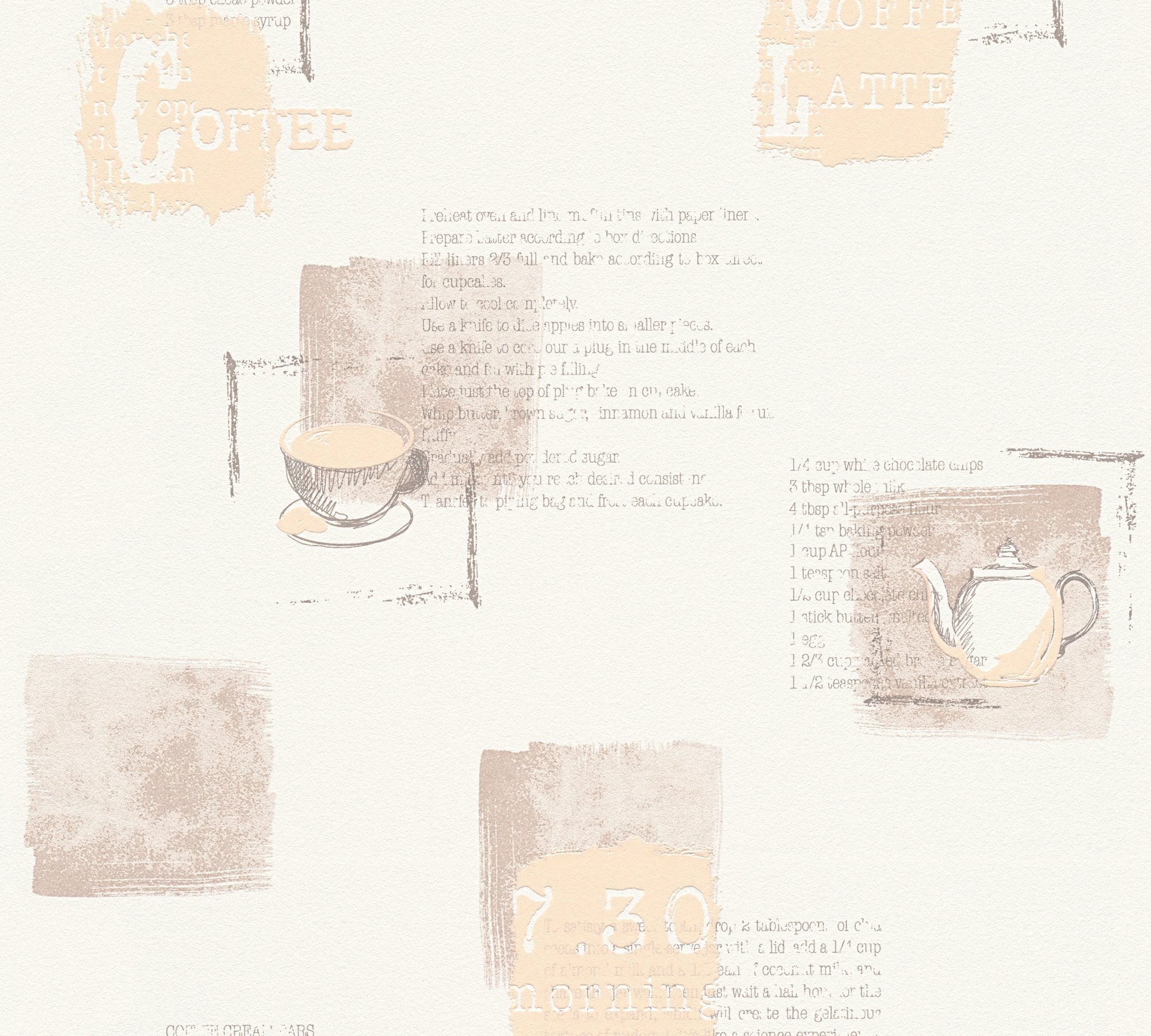 A.S. Création bunt/beige Il Vliestapete Uni Einfarbig Tapete strukturiert, gemustert, Decoro Kaffee