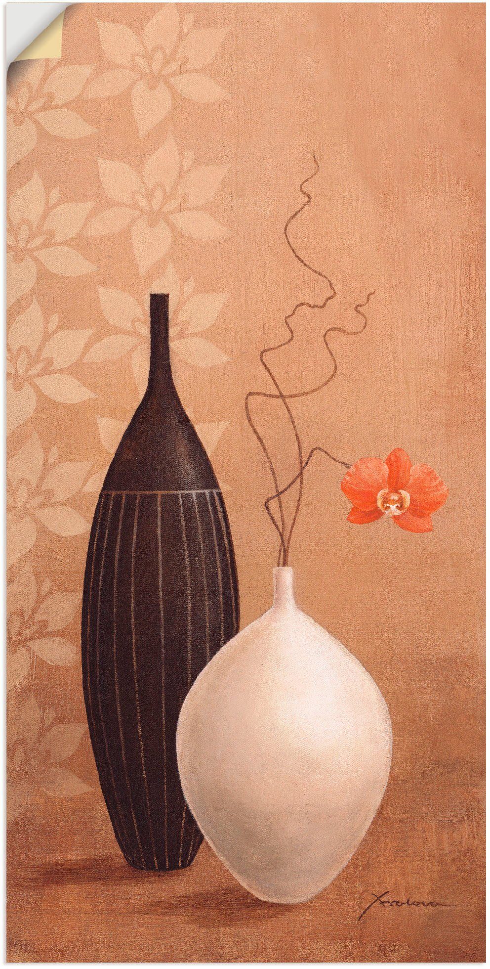 Artland Wandbild Schmalhalsvase, Vasen & Töpfe (1 St), als Alubild, Leinwandbild, Wandaufkleber oder Poster in versch. Größen