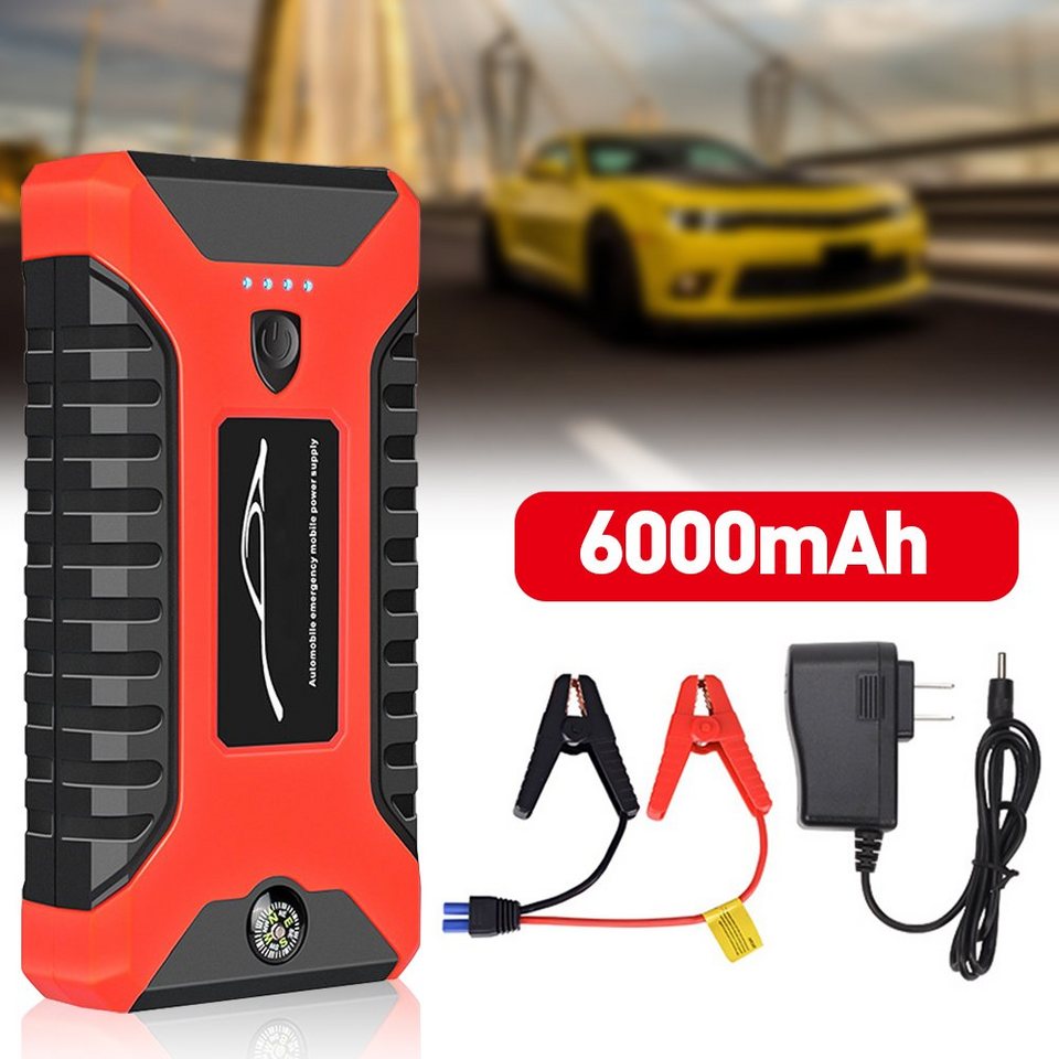MDHAND 6000mAh Autobatterie-Ladegerät (Fast Charge, LED-Taschenlampe)
