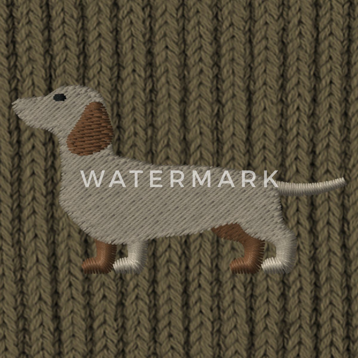 Spreadshirt Beanie Dackel Stickerei Fisherman Beanie Bio Mütze (1-St) günstig online kaufen