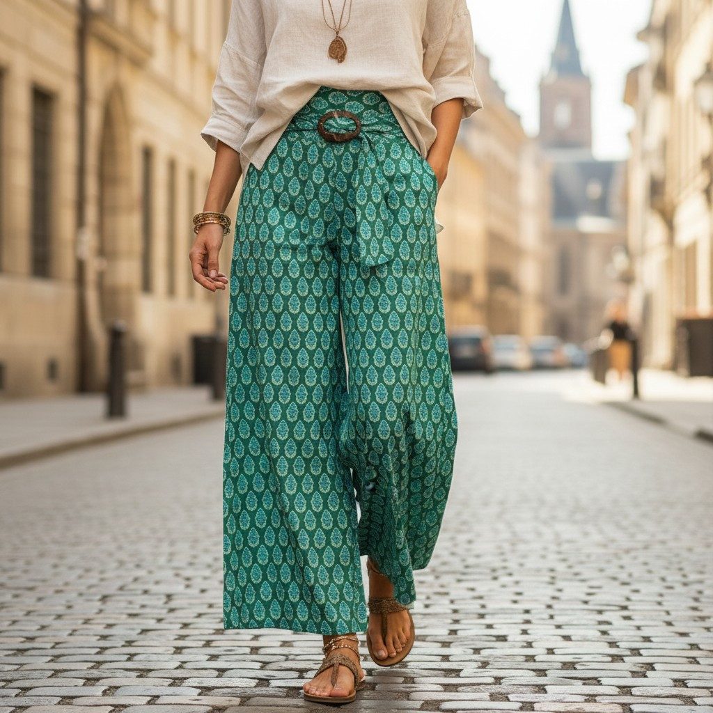Guru-Shop Relaxhose Luftige Sommerhose mit Kokosschnalle, Boho.. alternativ günstig online kaufen