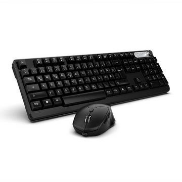 INCA Tastatur und Maus Set, Wiederaufladbar Wireless Set Wireless-Tastatur