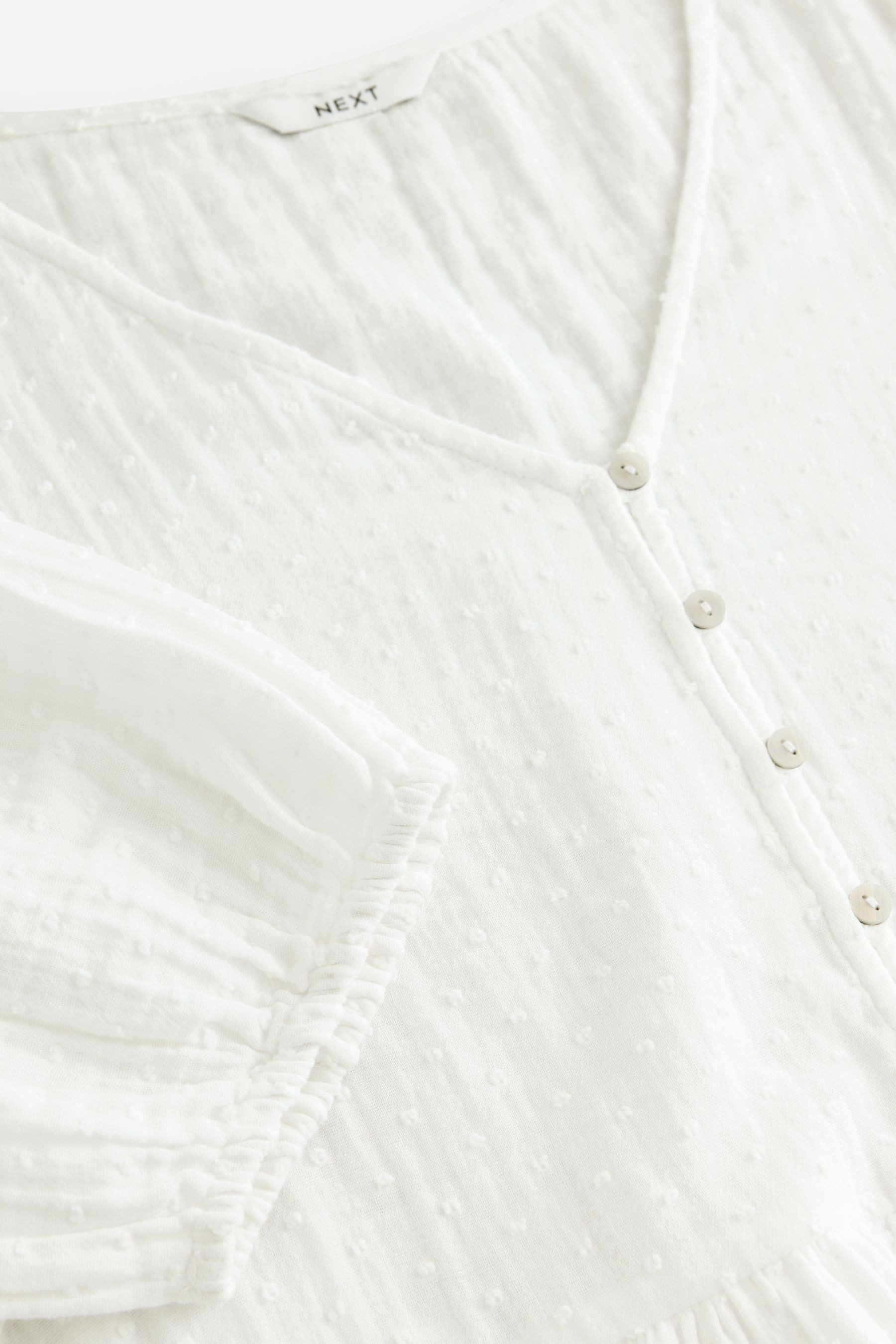 Next Blusenshirt Kurzarmbluse aus Doppelgewebe mit günstig online kaufen
