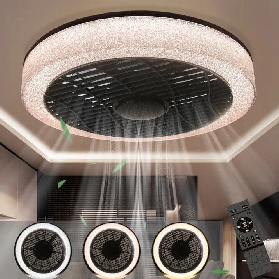 ZMH Deckenventilator mit licht und Fernbedienug Leise für Schlafzimmer Fan günstig online kaufen