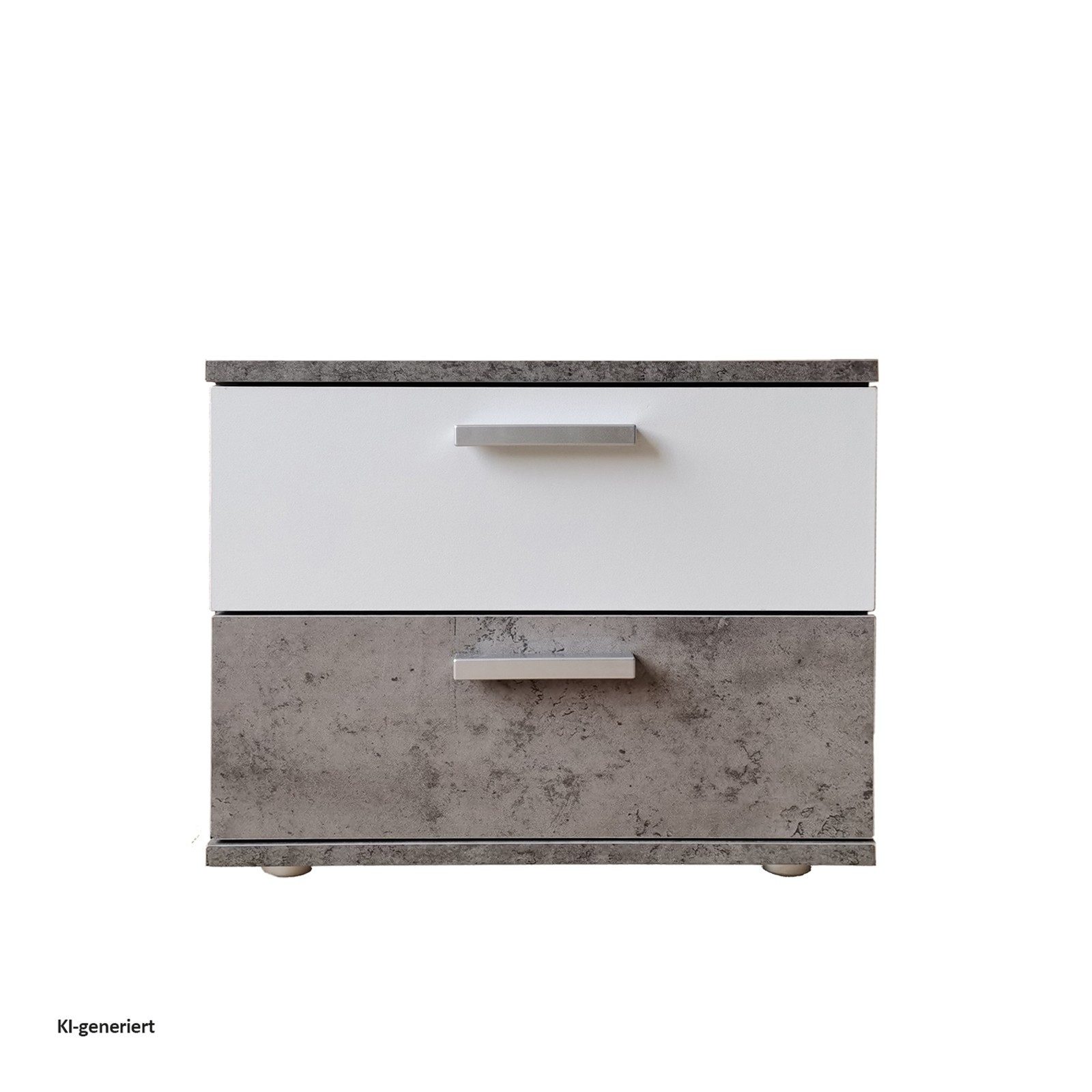 HTI-Line Nachtkommode Nachtschrank Nina mit zwei Schubladen (Stück, 1 St., 1 Nachtschrank), Nachttisch Nachtkommode Nachtkonsole