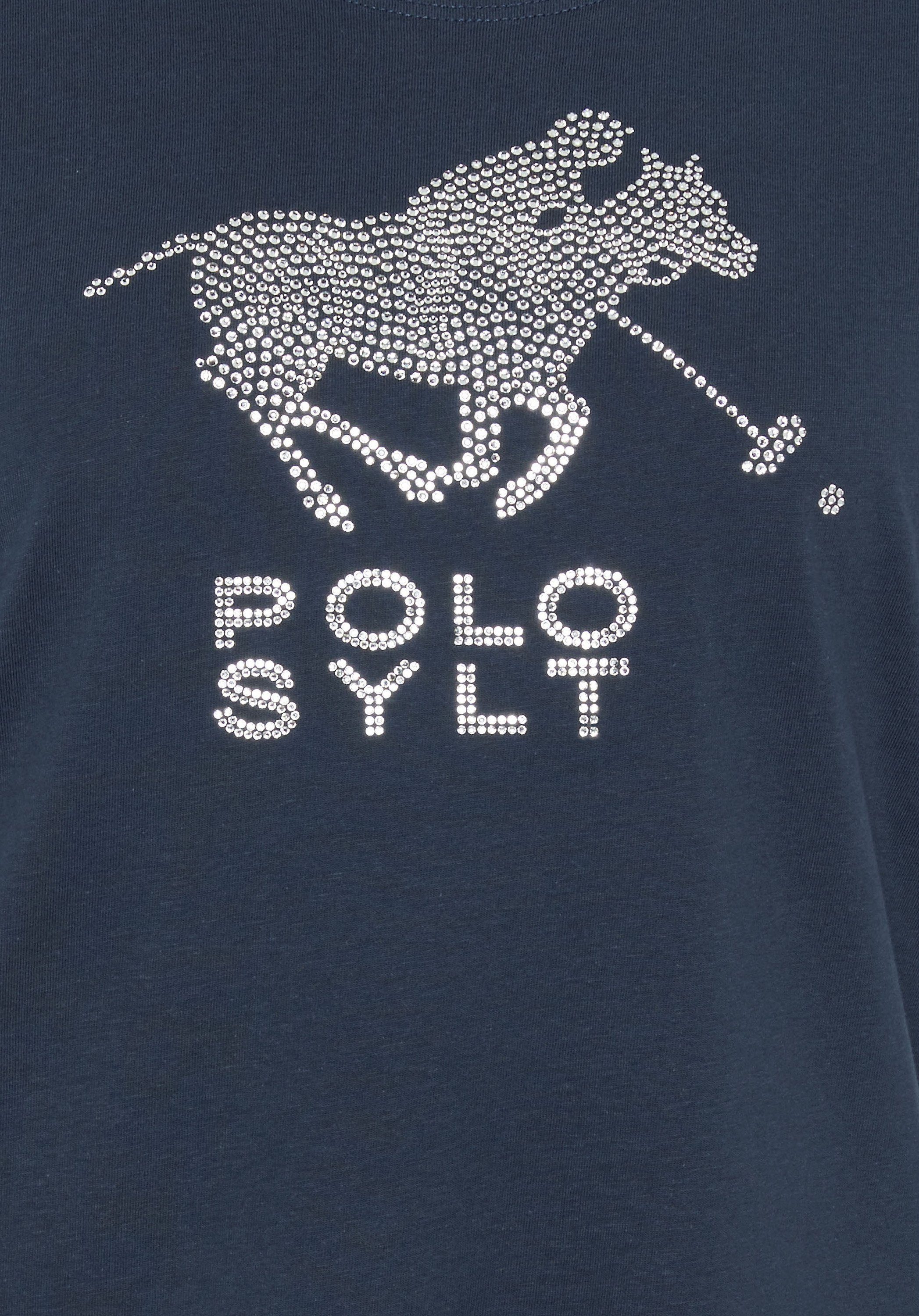 Polo Sylt T-Shirt Eclipse Total mit Strasssteinen edlen 19-4010