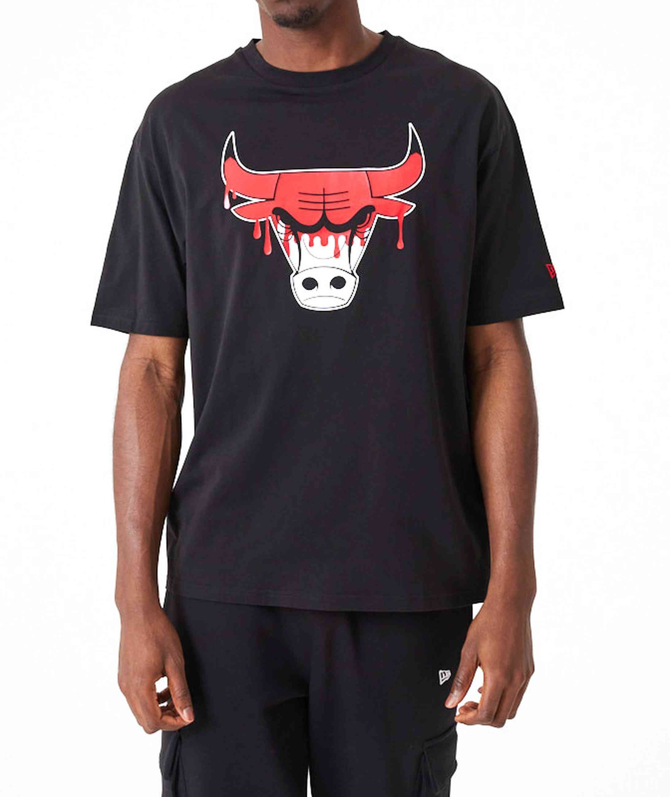 New Era T-Shirt NBA Chicago Bulls Drip Logo Oversized