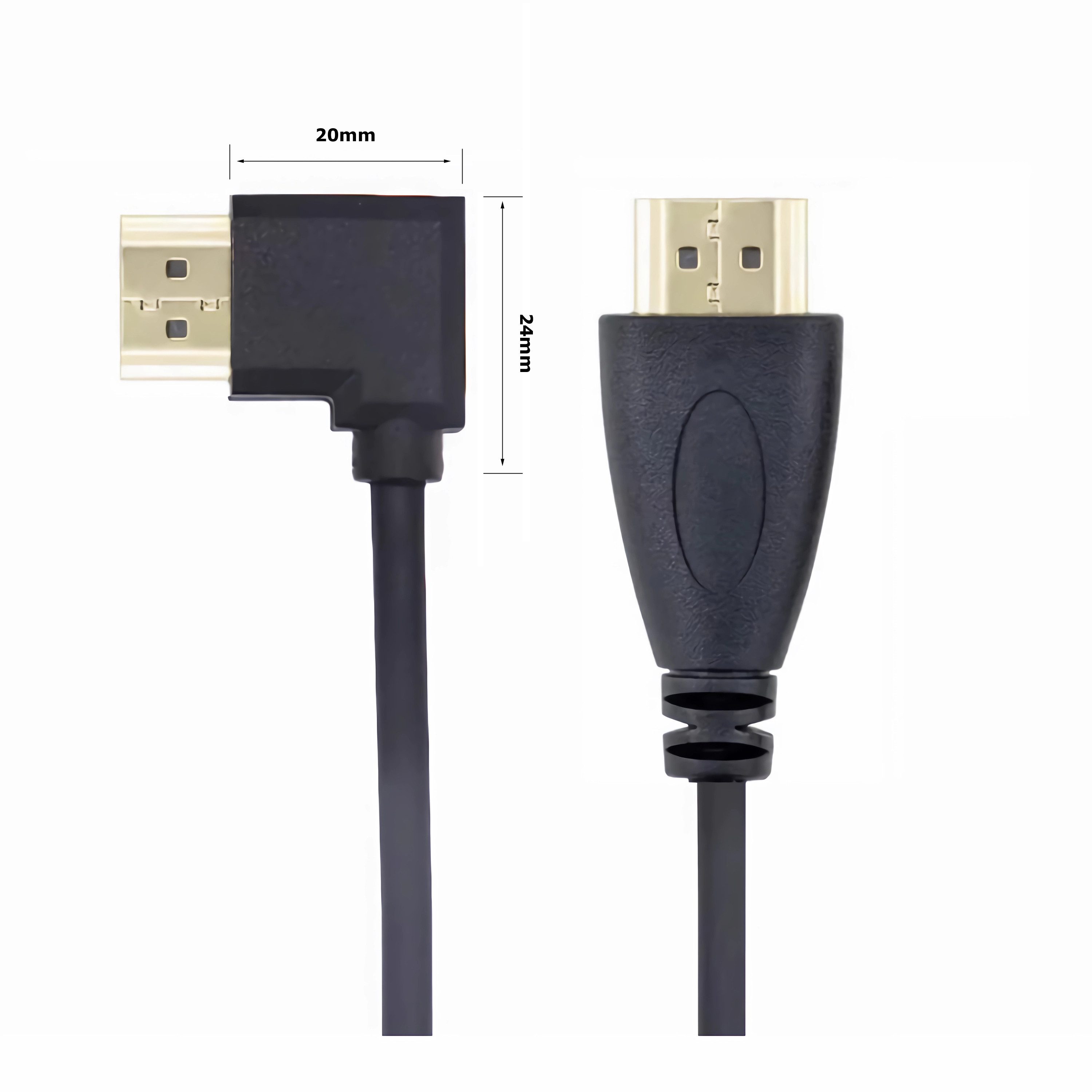 Bolwins J53 HDMI Kabel abgewinkelt für TV DVD Beamer Laptop PC Videokabel 50cm HDMI-Kabel, HDMI, HDMI-Stecker (50 cm), abgewinkelter Stecker , unterstützt Full HD