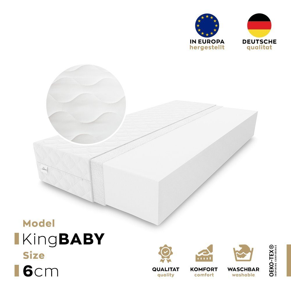 Babymatratze Kindermatratze KingBABY 80x160x6cm aus hochwertigem Kaltschaum günstig online kaufen