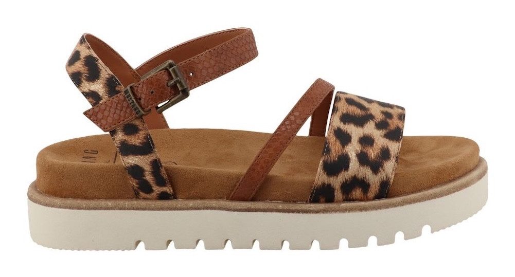 Mustang Shoes Malina Sandale Plateausandalette, Sommerschuh, Urlaubsschuh in Leo-Optik – Bild 5 von 5
