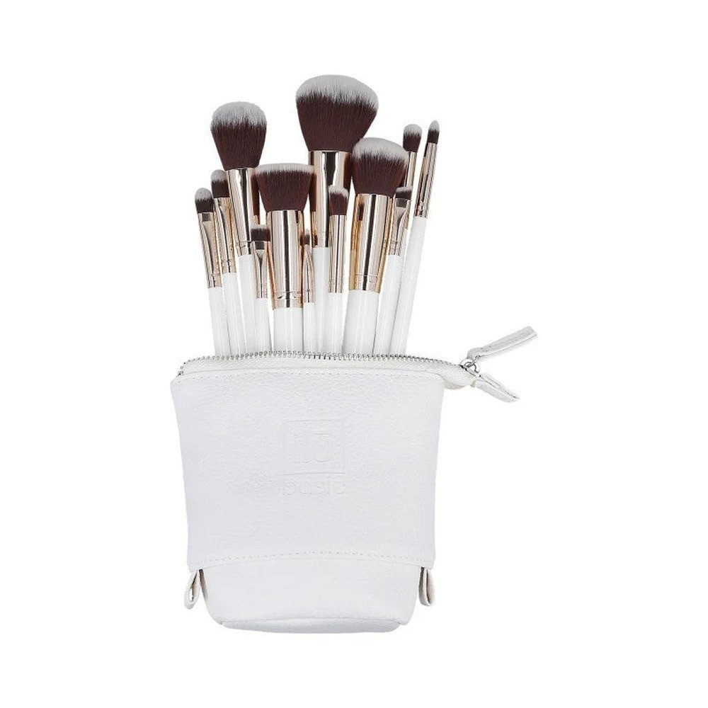 ILU Augenbrauenpinsel il? basic Set mit 12 Make-up-Pinseln + Etui