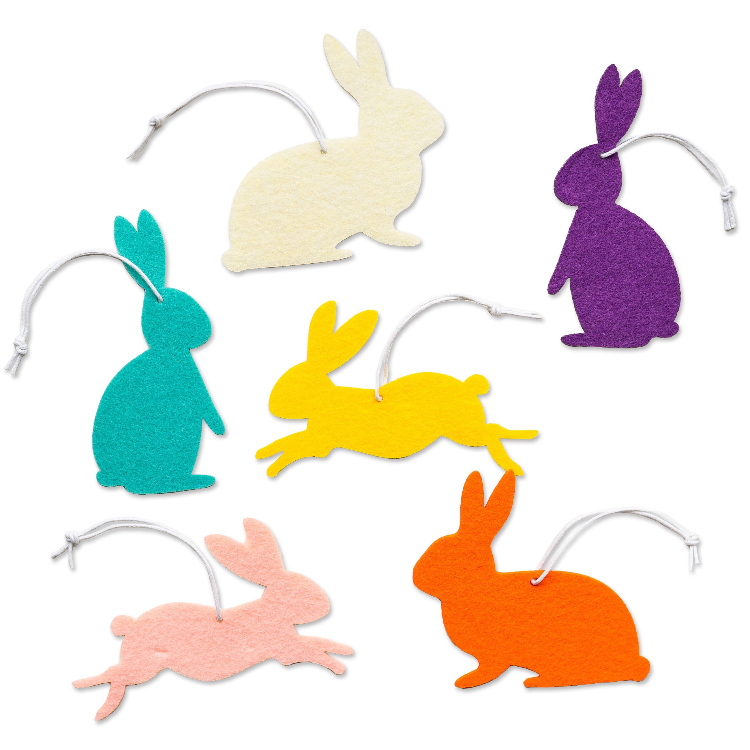 PAPIERDRACHEN Dekohänger 12 Anhänger zu Ostern aus Filz - Klassische Osterdekoration