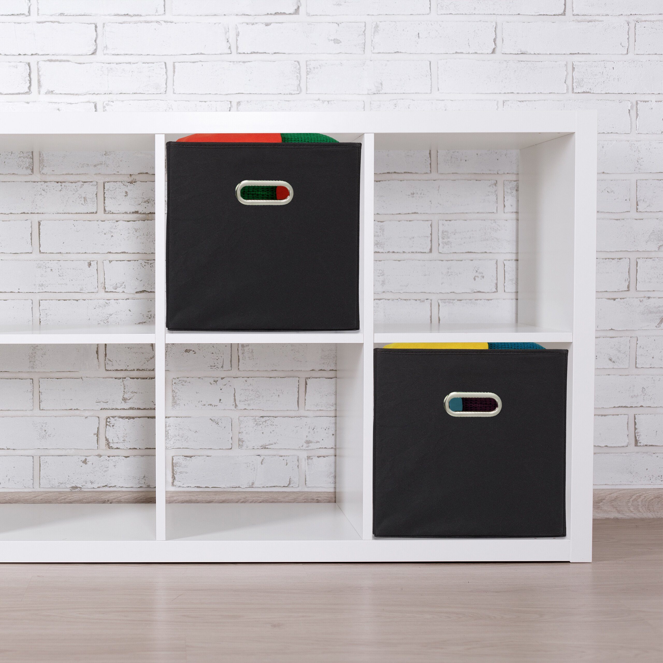 relaxdays Aufbewahrungsbox im 4er Set, Schwarz günstig online kaufen
