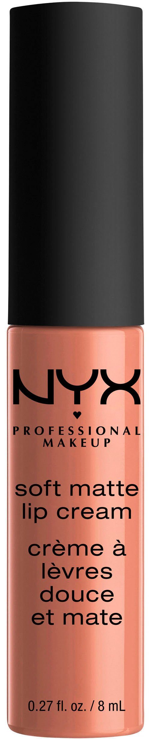 NYX PROFESSIONAL MAKEUP Lippenstift SOFT MATTE LIP CREAM, leichter, cremiger Lippenstift und mattem Finish