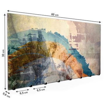 Primedeco Garderobenpaneel Magnetwand und Memoboard aus Glas Grunge Wand
