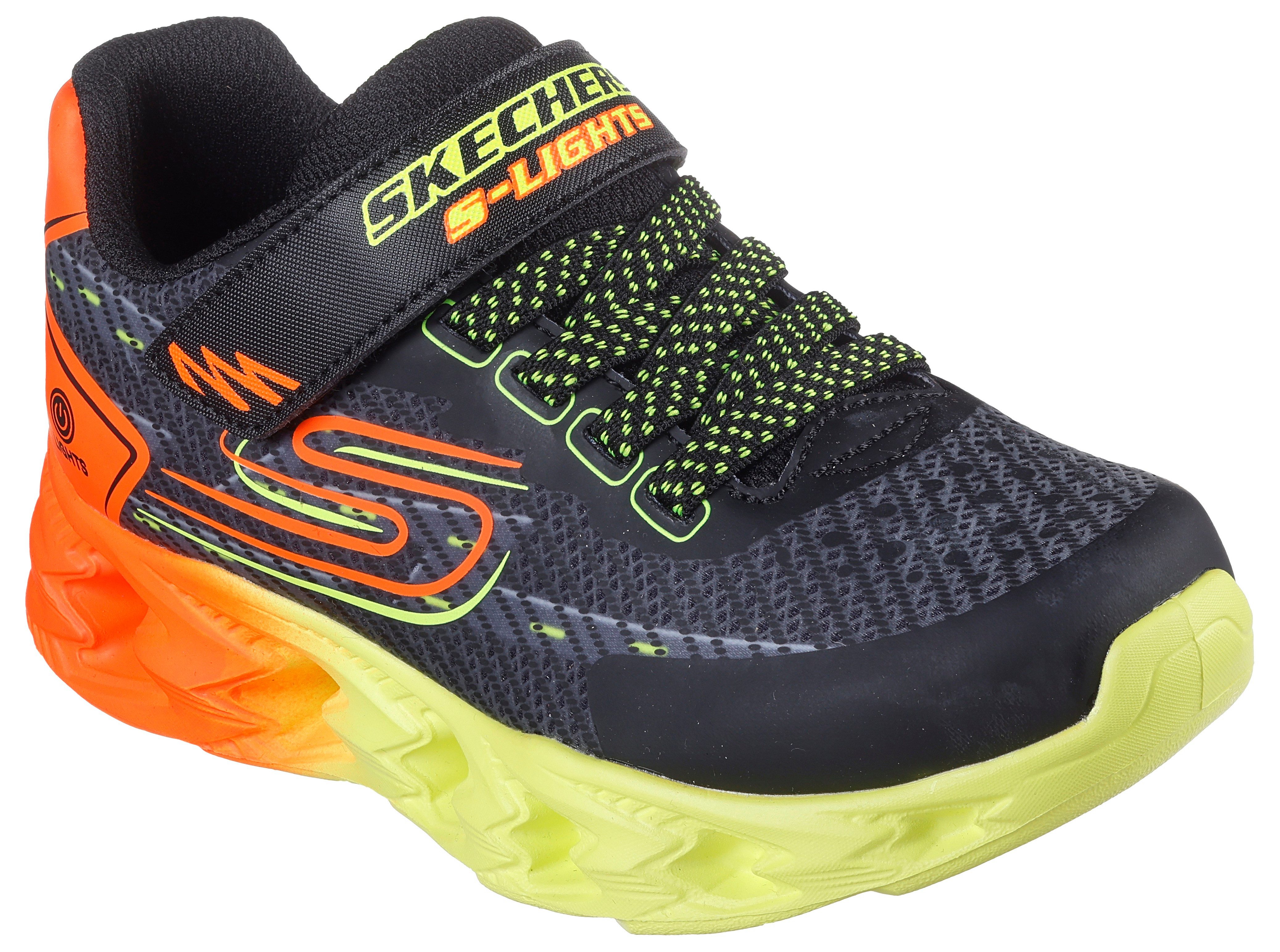 Skechers S-Lights: Vortex 2.0 - Quantroid Sneaker, Blinkschuh, LED Schuh, Klettschuh mit blinkender Sohle