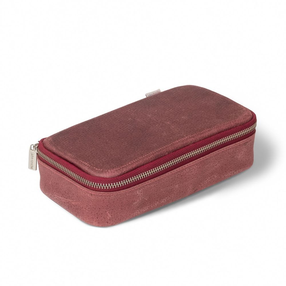 Jahn-Tasche Taschenorganizer Organiser Tasche, Kabeltasche XL Leder Rost-Rot, Jahn-Tasche 017