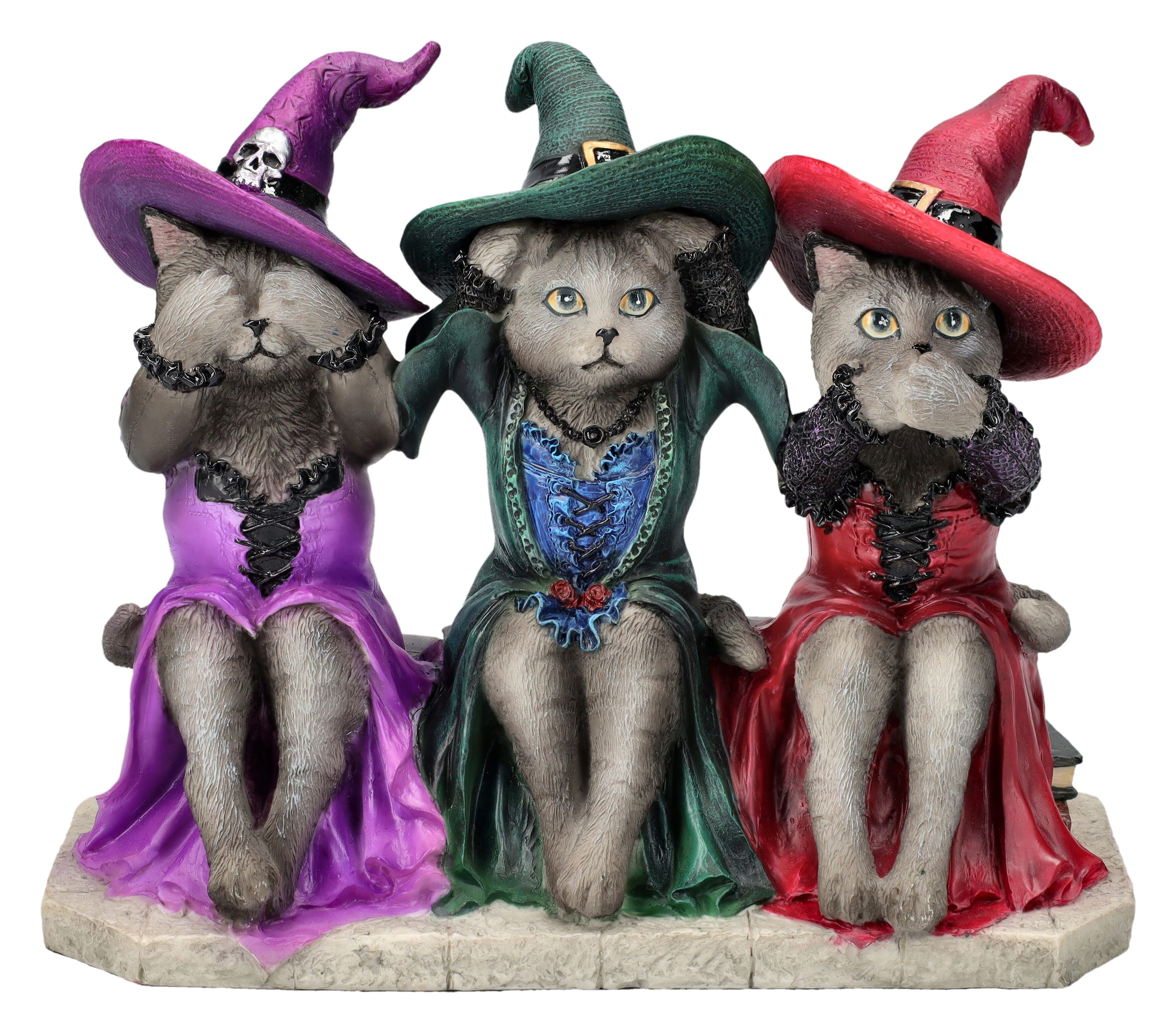 Tierfigur Katzenfigur - Drei weise Hexenkätzchen - Veronese - lustige Tierfigure