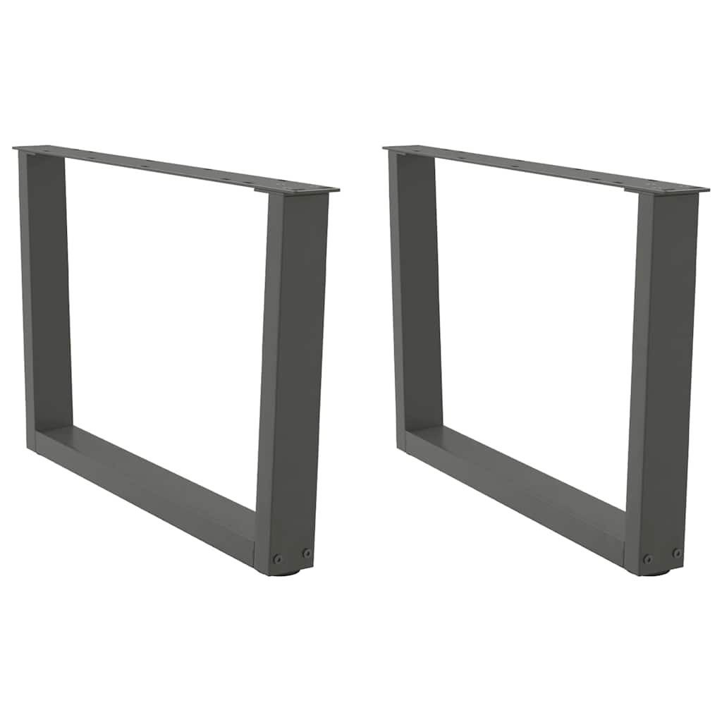 Tischgestell Esstisch Beine V-Form 2 Stück Anthrazit 70x42-43,3 cm Stahl
