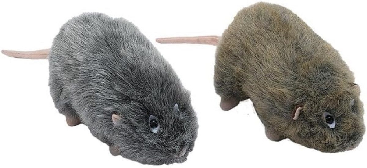 Euro Souvenirs Kuscheltier Ratte ca. 19x10x8cm Plüsch Stofftier Rat (2-St)