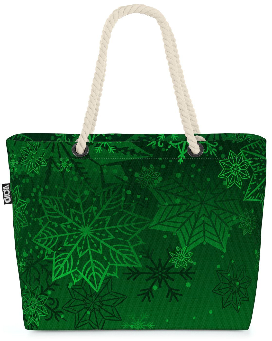 grün Bag VOID Weihnachtsstern Weihnachtsstern Weihnachten Beach Dekorat Winter (1-tlg), Stern Strandtasche